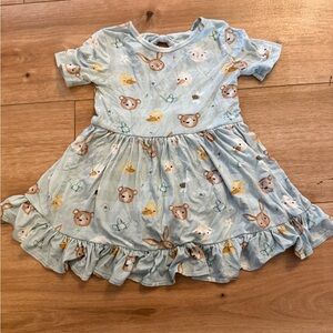 Toddler Girl Short Sleeve Bodysuit Dress